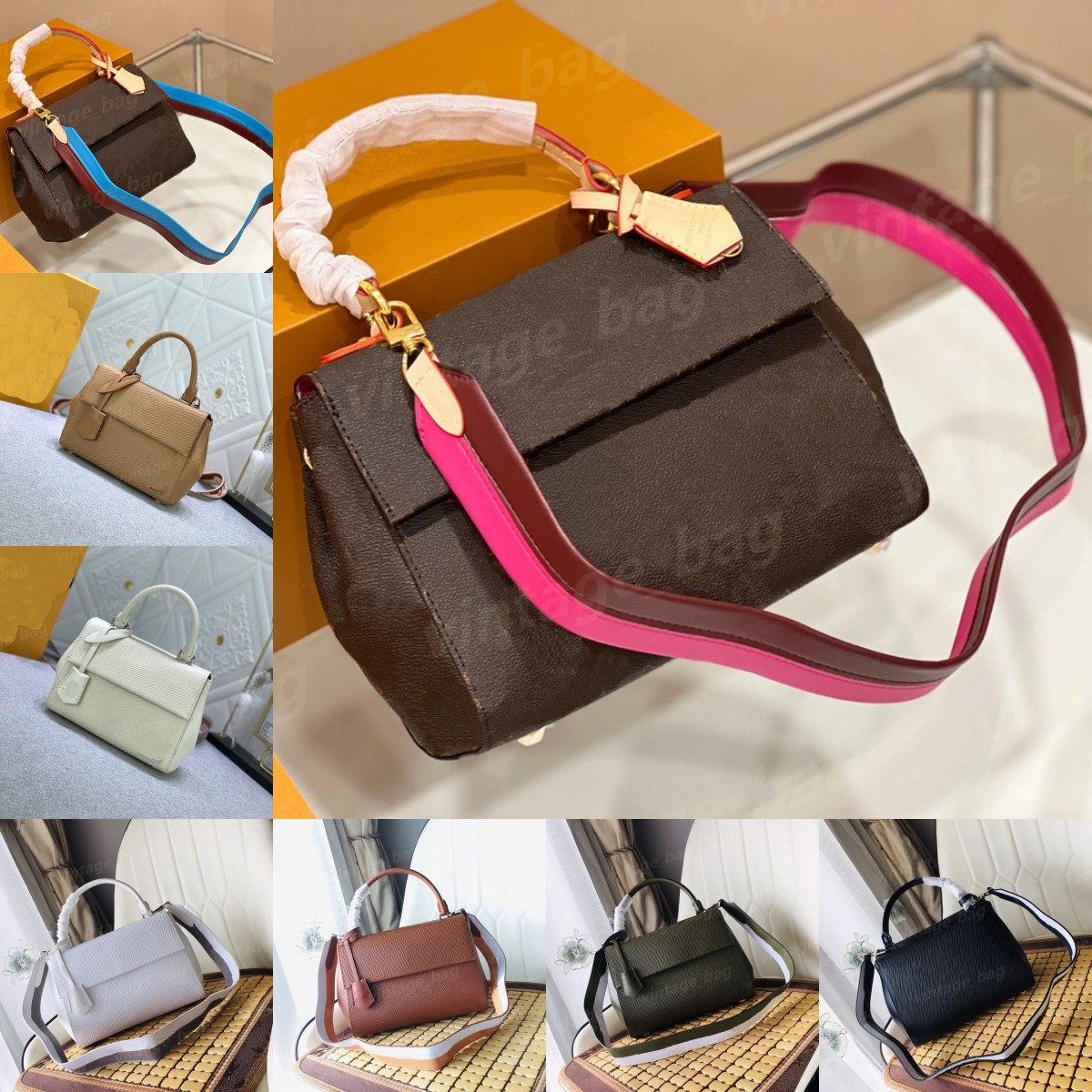 Luxury Cluny BB Shoulder Bags Fuchsia Bordeaux Strap cross body Doctor Totes Water Wave Canvas Monograms Epi coated Women Outdoor Purses M44267 M59134 M42738
Luxury Cluny BB Shoulder Bags Fuchsia Bordeaux Strap cross body Doctor Totes Water Wave Canvas Monograms Epi coated Women Outdoor Purses M44267 M59134 M42738