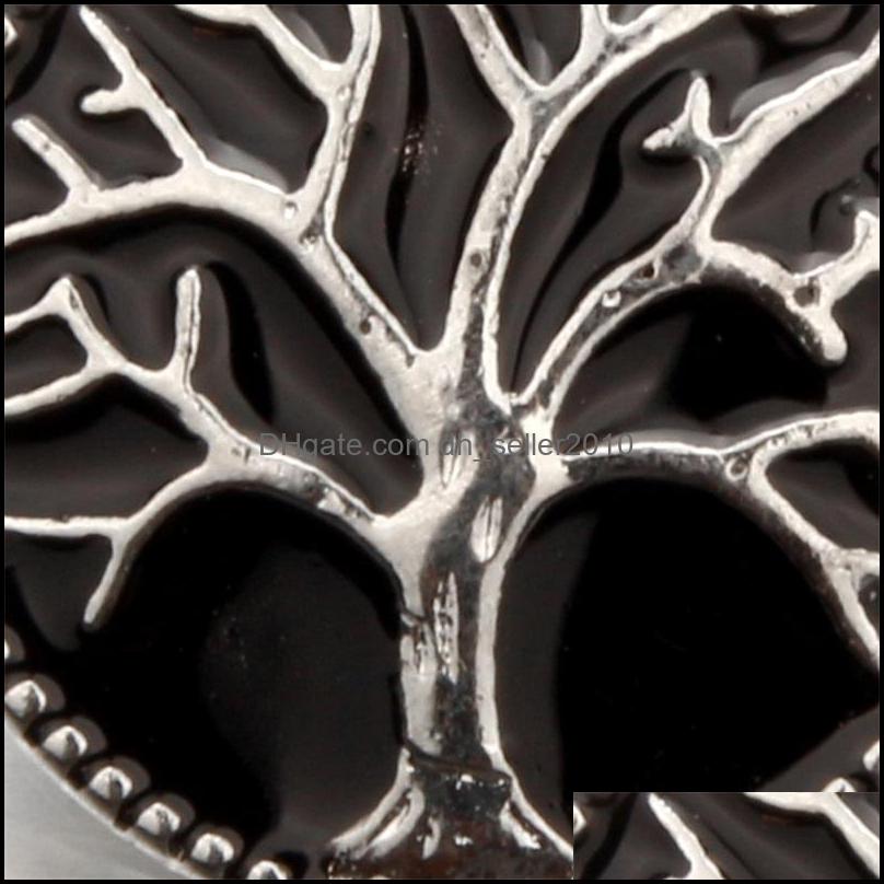 Clasps Hooks 18Mm Diy Clasps Tree Of Life Bracelets Necklace Snap Buttons Fashion Jewelry Accessories Components 1 3Tz Q2 Drop Deliv Dh8Ah