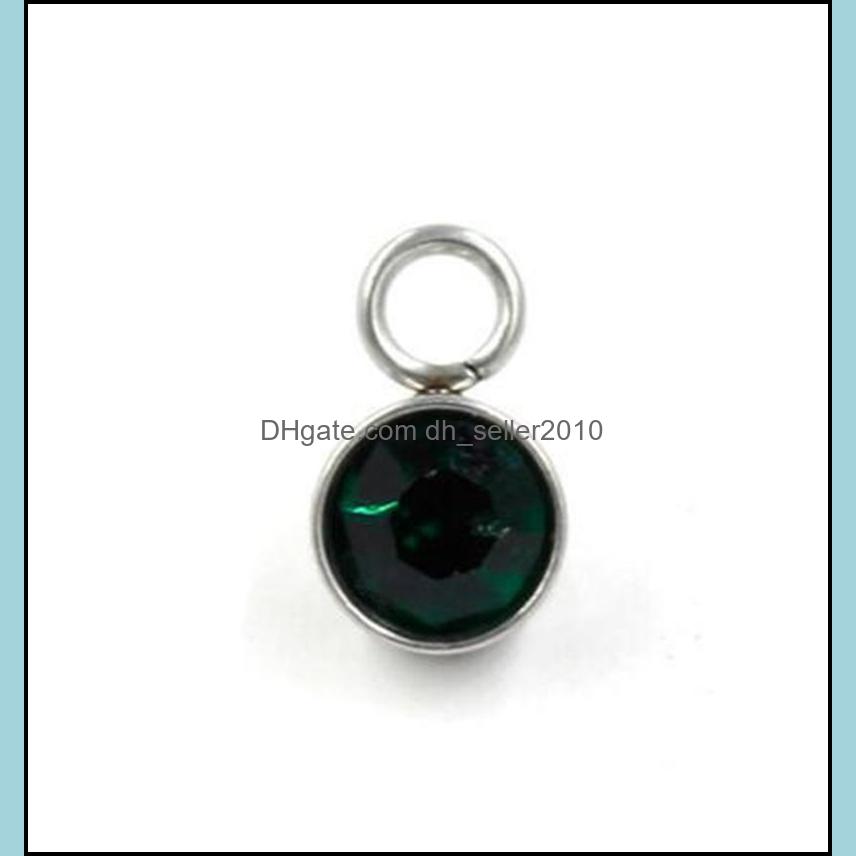 Charms 240Pcs/Lot Colorf 10X7Mm Birthstone Crystal Charms Floating For Handmade Birthday Jewelry Diy Bracelet And 126 W2 Drop Deliver Dh56Q