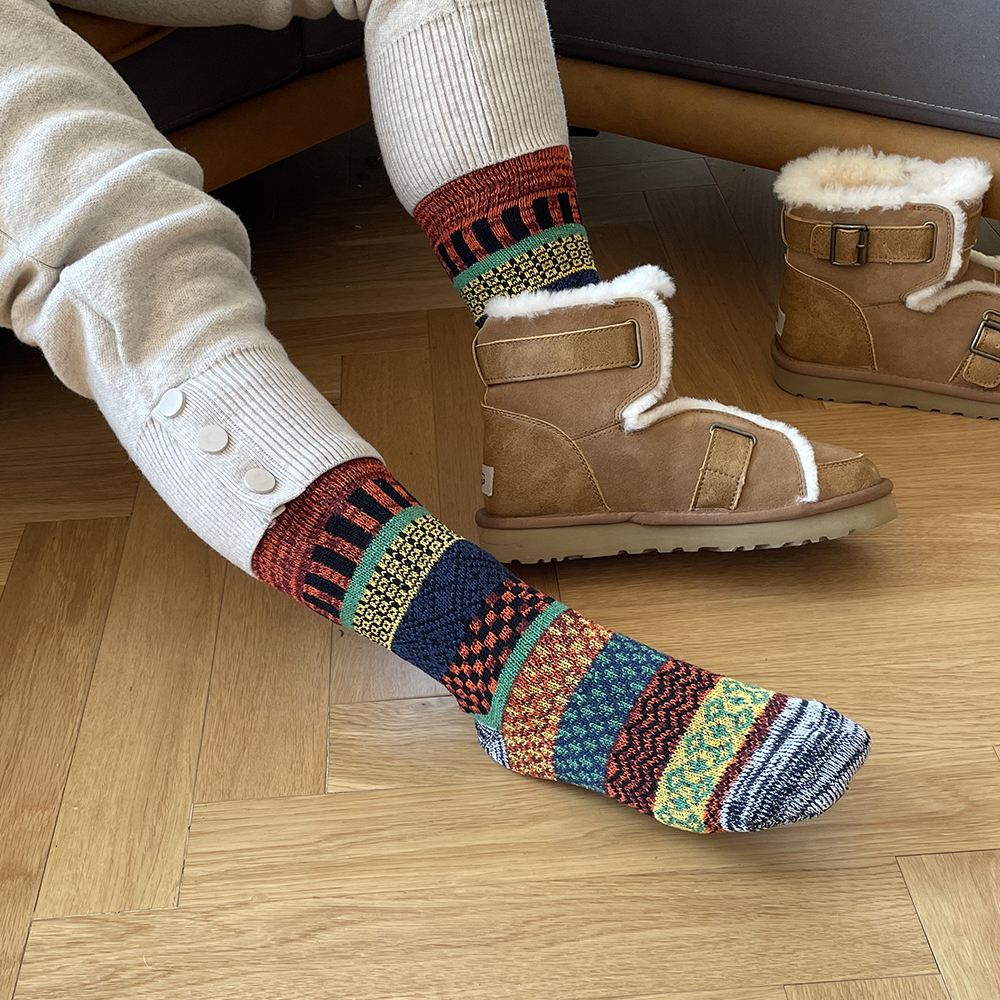 Men's Socks 5Pairslot Witner Men Women Lover Thick Warm Wool Vintage Sock Colorful Gift Free size EUR 3743 220923