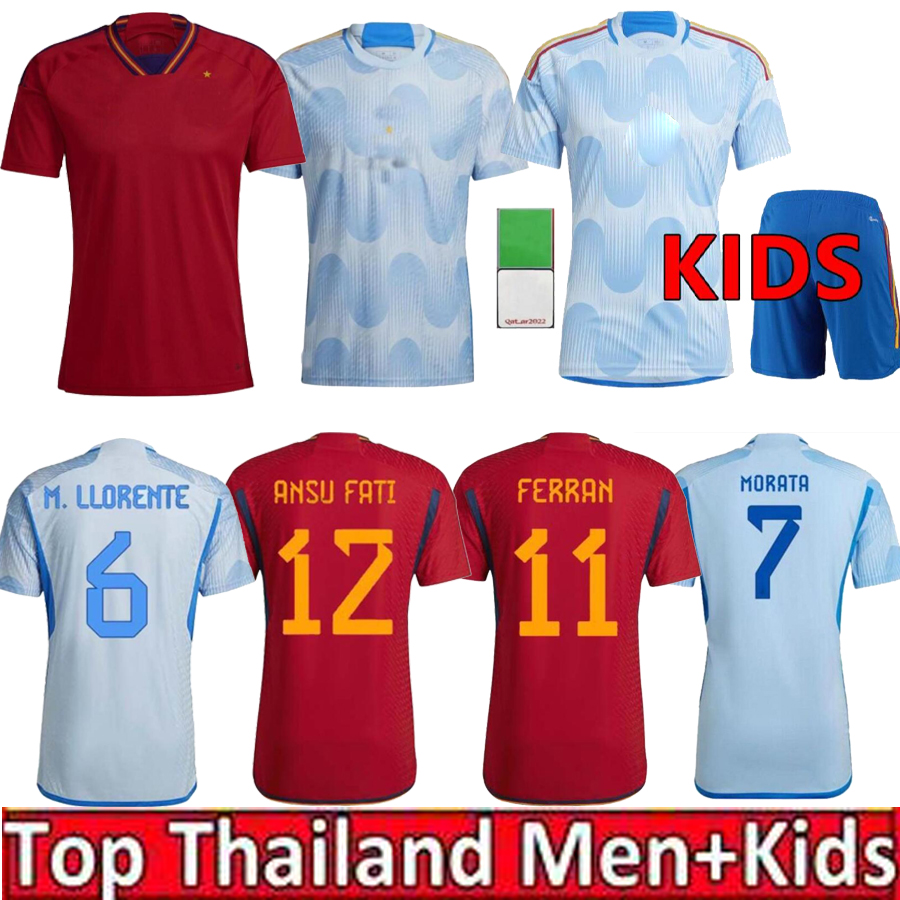 2022 Spain soccer jerseys PEDRI ANSU FATI ASENSIO MORATA FERRAN GAVI C.SOLER AZPILICUETA SARABIA football shirts men kids kit, Red
2022 Spain soccer jerseys PEDRI ANSU FATI ASENSIO MORATA FERRAN GAVI C.SOLER AZPILICUETA SARABIA football shirts men kids kit, Red