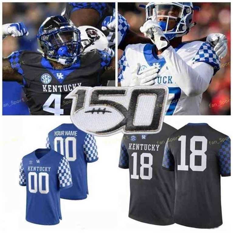 Sj Maglie College Kentucky Custom 18 Randall Cobb 66 George Blanda 88 Jeff Van …