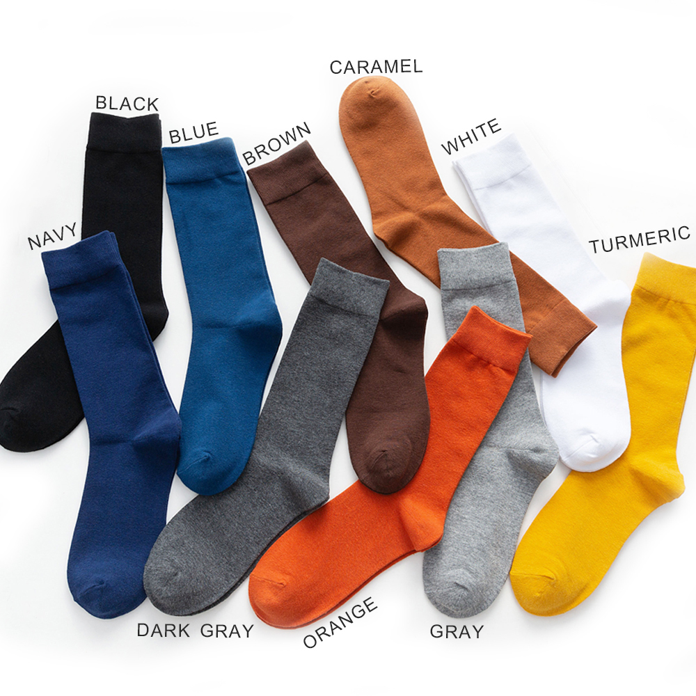 Men's Socks 5 Pairs Business Dress Breathable Winter Warm Cotton Long Male High Quality Happy Colorful For Man Gift 220923