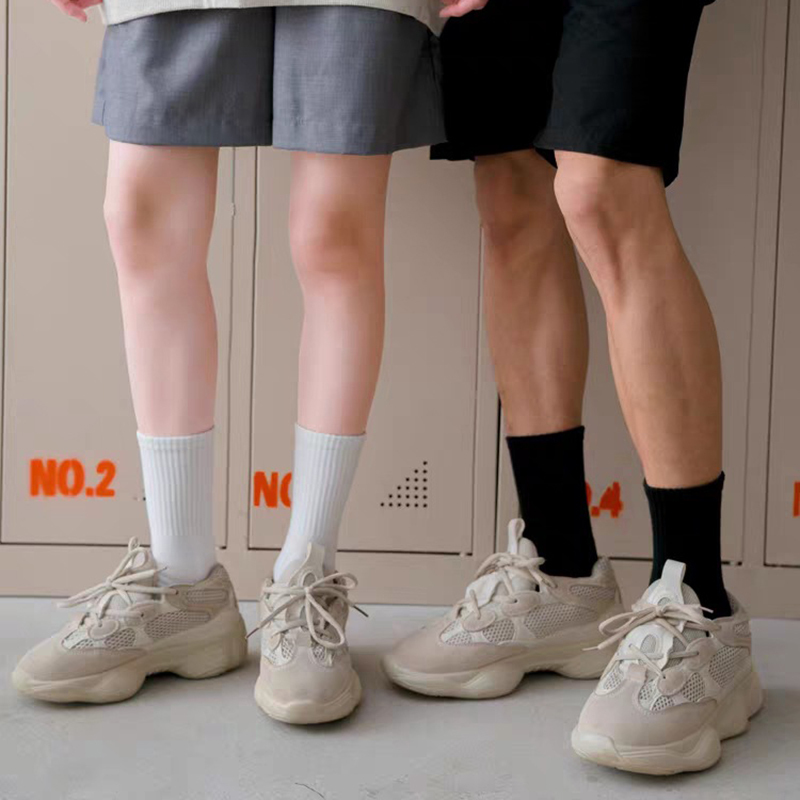 Men's Socks 5Pairslot Thicken Cotton Solid Terry Long Women Black White Warm Thick Male Sport Casual Calcetines 220923