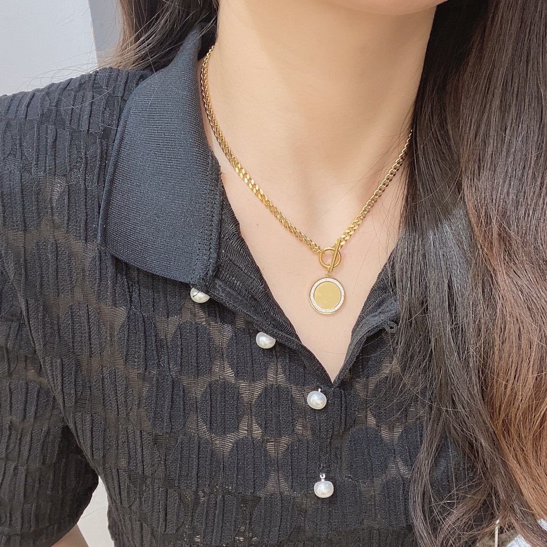 Elegant Necklace Bracelet Wedding Pendants Man Woman Unisex Chain Bracelets Necklaces Letter Design Jewelry