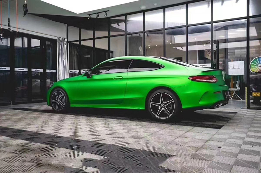 Premium Pearl Matte Metallic Kermit Green Vinyl Wrap Film Car Wrapping Foil with Air Channel Release Self Adhesive Decal