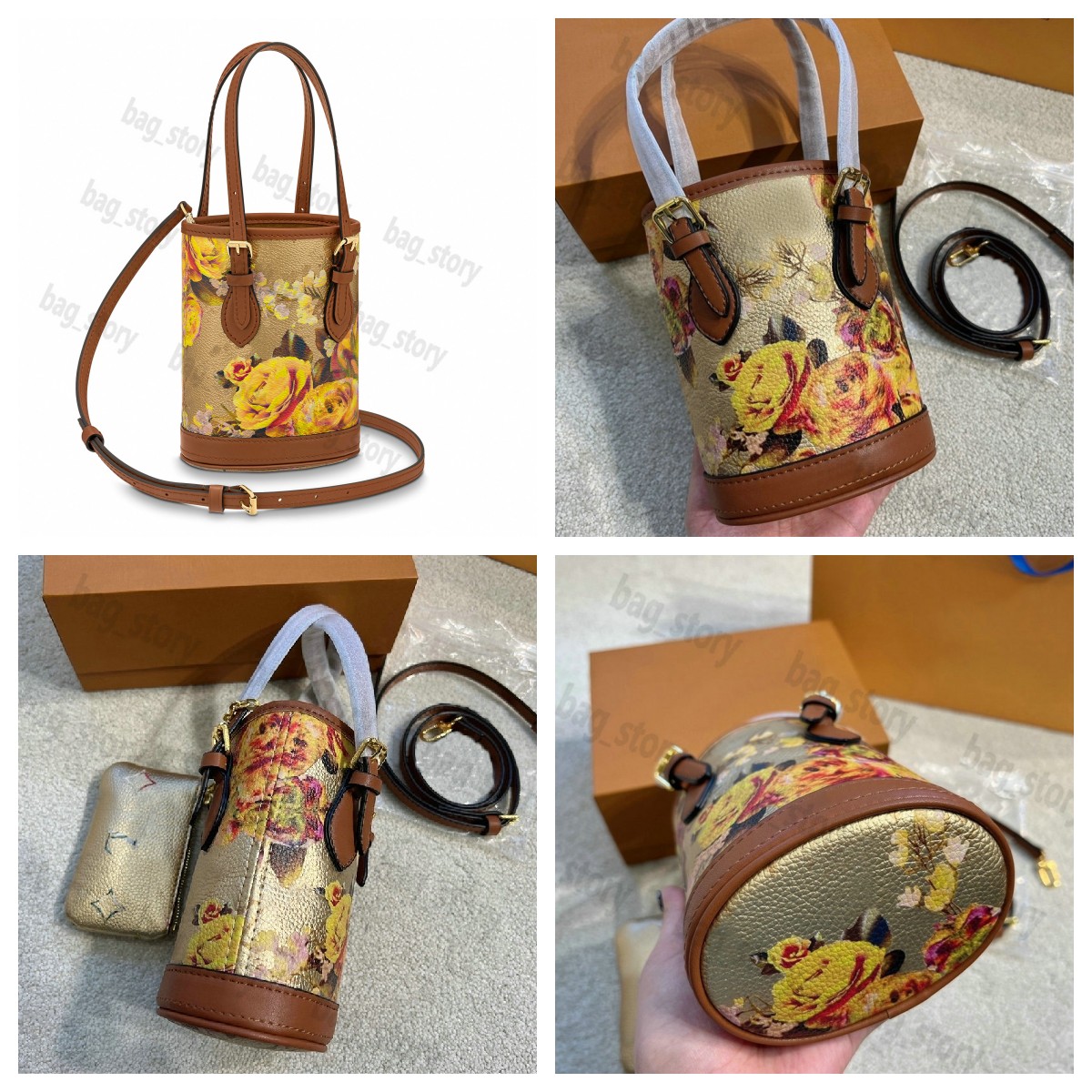 Fall-Winter Nano Bucket Bag Designer Tote Bags Garden Floral Pattern Limited Edition Shoulderbag Lady Vintage M81724 2 Piece Coin Wallet Purse Luxury Cross Body
Fall-Winter Nano Bucket Bag Designer Tote Bags Garden Floral Pattern Limited Edition Shoulderbag Lady Vintage M81724 2 Piece Coin Wallet Purse Luxury Cross Body