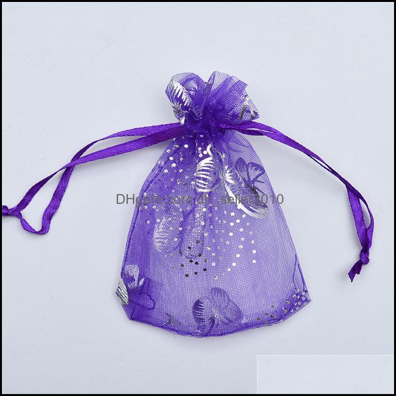 Jewelry Pouches Bags Butterfly Organza Pouches Jewelry Favor Bags Wedding Candy Party Packaging 2874 Q2 Drop Delivery 2021 Display Dh Dhgba