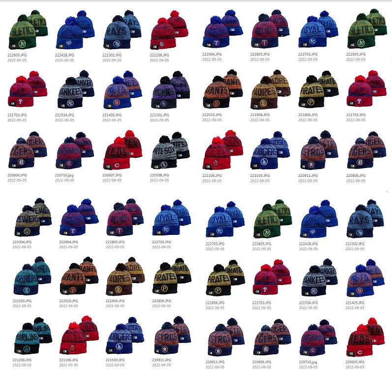 2022 Men's Baseball All Team Knitted Beanie Cap Wool Warm Sport Striped Sideline Cuffed Pom Beanie Hats Men Women Bonnet Beanies Skull Hat
2022 Men's Baseball All Team Knitted Beanie Cap Wool Warm Sport Striped Sideline Cuffed Pom Beanie Hats Men Women Bonnet Beanies Skull Hat