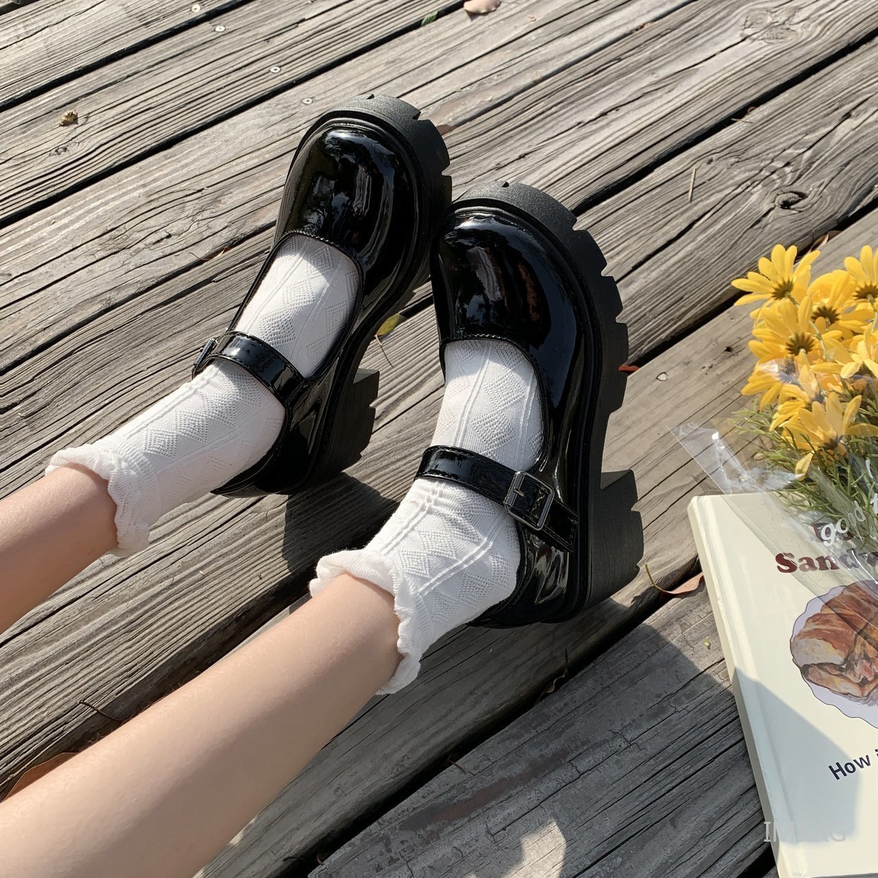 Dress Shoes Women Mary Jane Woman Vintage Girls High Heel Platform Lolita Japanese Style College Student Big Size 43 220923