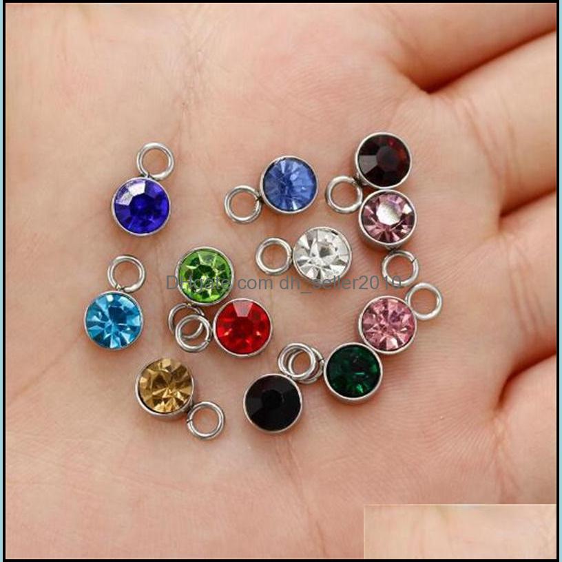 Charms 240Pcs/Lot Colorf 10X7Mm Birthstone Crystal Charms Floating For Handmade Birthday Jewelry Diy Bracelet And 126 W2 Drop Deliver Dh56Q