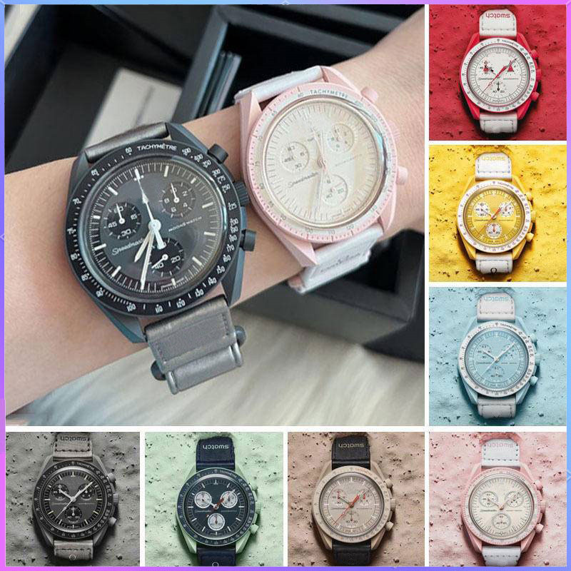 Bioceramic Moonswatch Mens Planet Watch Quartz Full Function Chronograph Watch Mission To Mercury 42mm Nylon Neptune Clock Relogio Masculino, Watch box
Bioceramic Moonswatch Mens Planet Watch Quartz Full Function Chronograph Watch Mission To Mercury 42mm Nylon Neptune Clock Relogio Masculino, Watch box