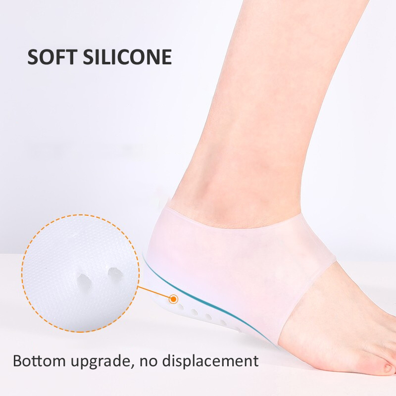 Shoe Parts Accessories Silicone Invisible Height Increase Insole 1.5CM 2.5CM 3.5CM Lift Upgrade Soft Socks Shoes Pad for Men Women drop 220924