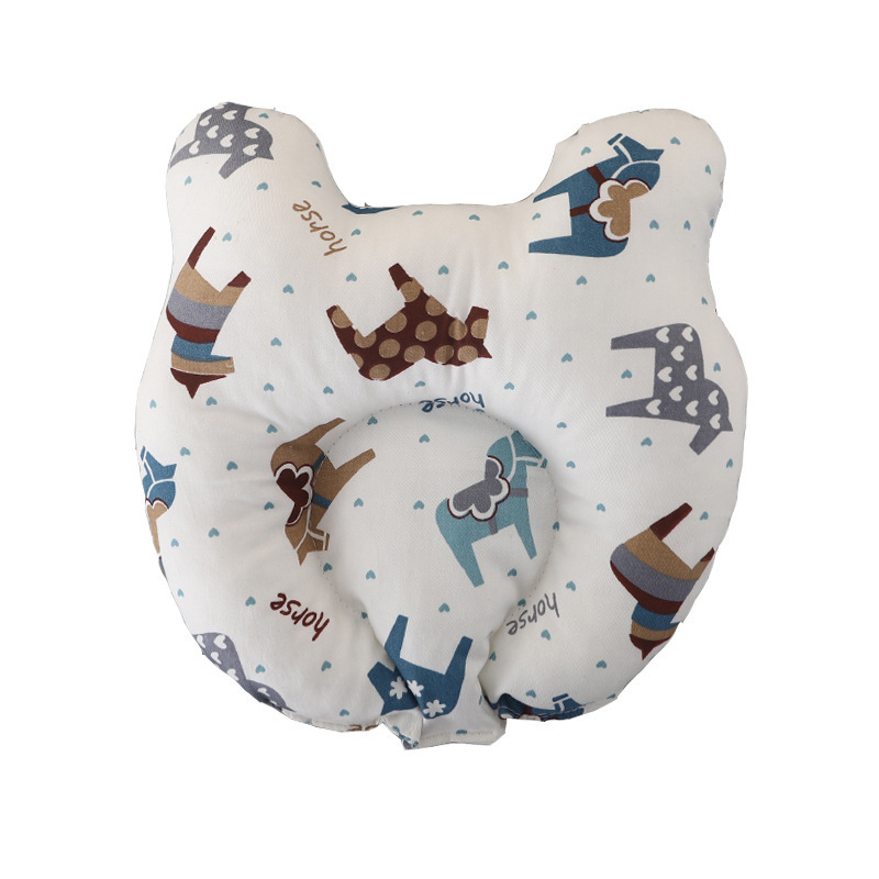 Pillows born Baby U Shaped Cotton Bear Eccentric Head Correction Shaping Children Beddings Bed Products 220924