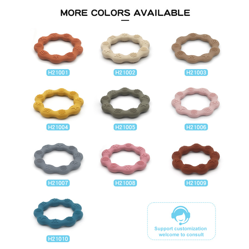 INS baby Silicone Soothers & Teethers Circle Shape Health Care Pacified Teething Training Infant Can Be Boil