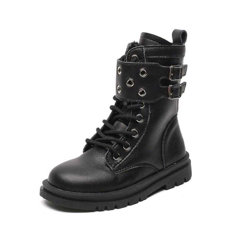 Boots 2022 Autumn Winter Leather Children Shoes Boys Girls Fashion Soft Baby Short Comfortable Anti-slip Kids T220925