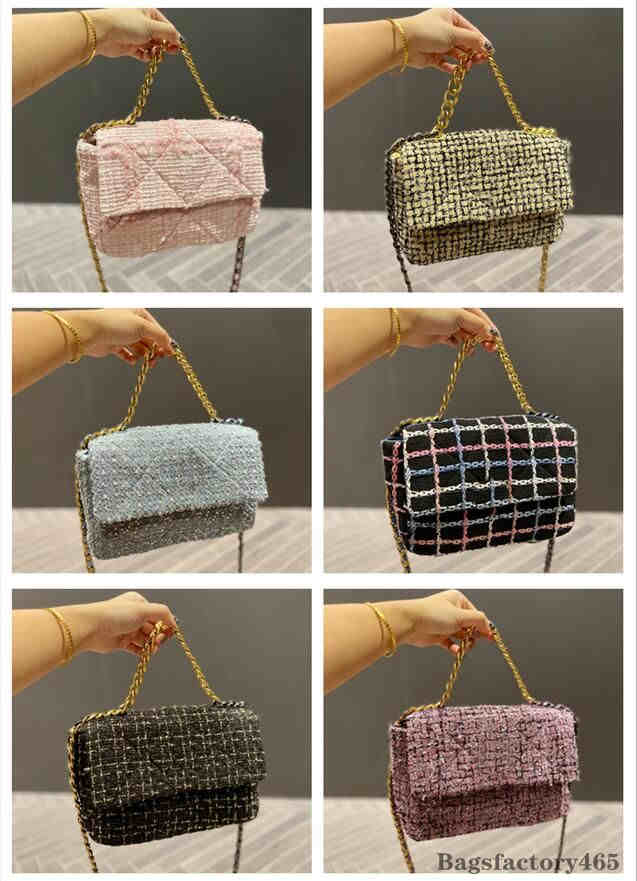 Luxury Designer Shoulder Bags Classic Flap Woolen Ladies 19 Bag Metal Hardware Chain Crossbody Bags Clutches Women's Fashion Tweed Totes Wallets 26CM, Blue
Luxury Designer Shoulder Bags Classic Flap Woolen Ladies 19 Bag Metal Hardware Chain Crossbody Bags Clutches Women's Fashion Tweed Totes Wallets 26CM, Blue