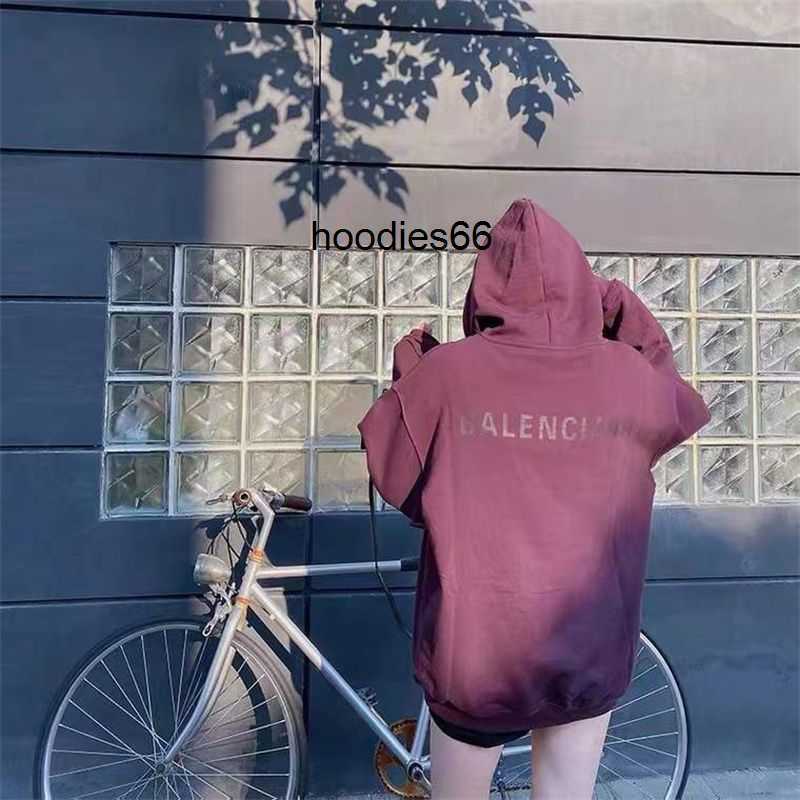 2022 New Internet Red Paris terry hoodie men's front and back letters printed pullover long sleeve women, Purplish red
2022 New Internet Red Paris terry hoodie men's front and back letters printed pullover long sleeve women, Purplish red