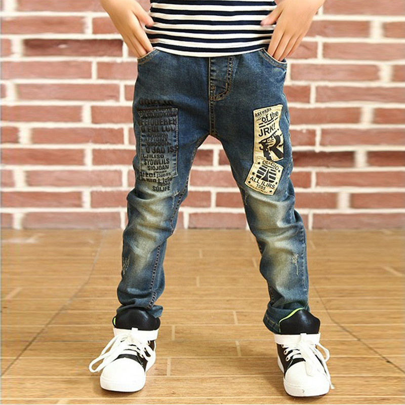Jeans IENENS Boys Pants Child Denim Long Spring Autumn Clothes 4-11 Years Kids Casual Trousers Young Boy Stretch 220923