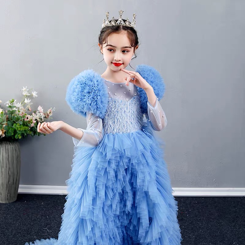 Cute Flower Girl Dresses For Wedding Spaghetti Lace Floral Appliques Tiered Skirts Girls Pageant Dress ball gown Kids tutu Birthday Gowns