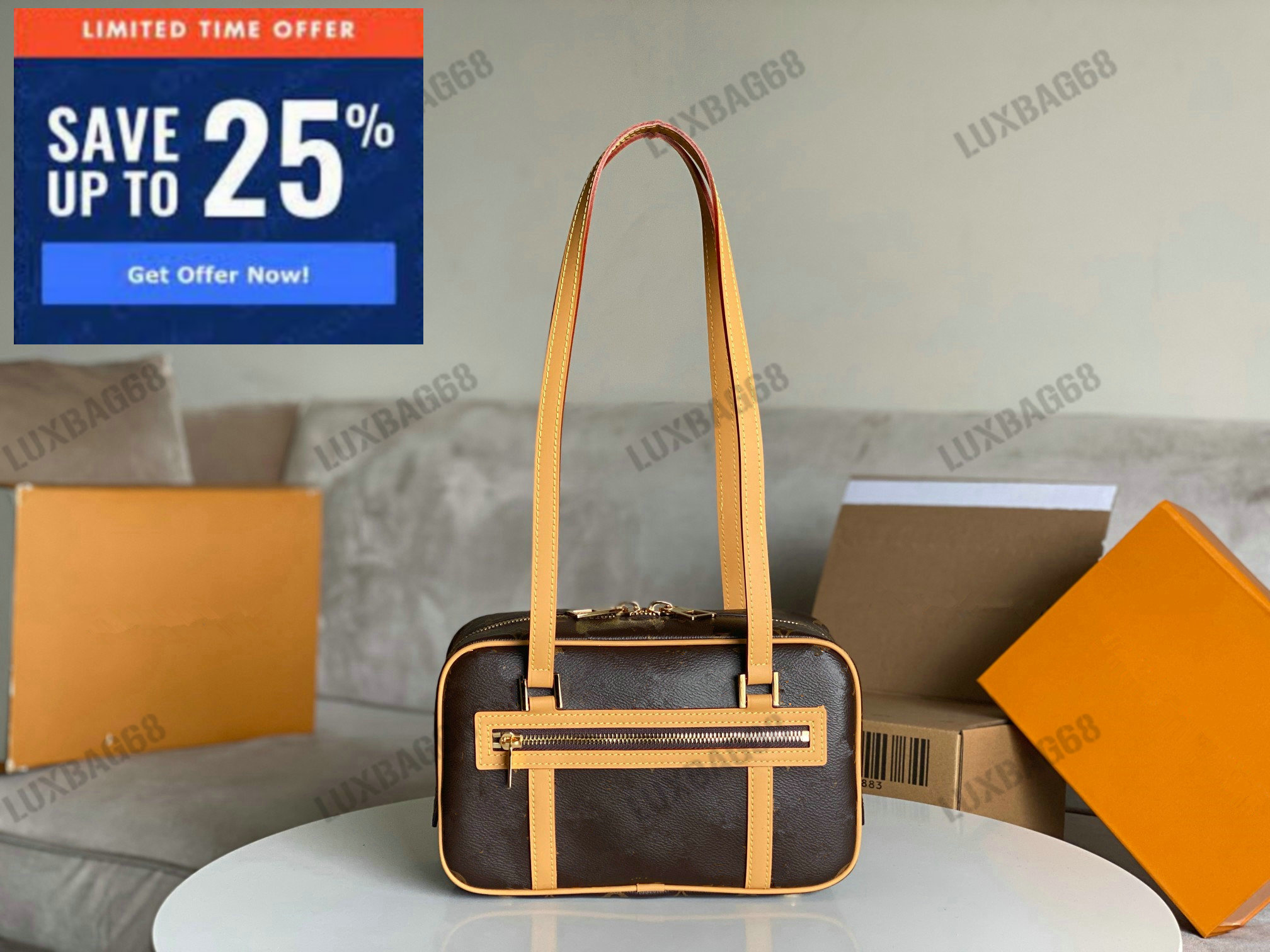 Cite Shoulder Bag Monograms MM Brown Canvas Leather Handbag M46321 Front zipped pocket with a large zip pull Women long top handles Bag, 01
Cite Shoulder Bag Monograms MM Brown Canvas Leather Handbag M46321 Front zipped pocket with a large zip pull Women long top handles Bag, 01