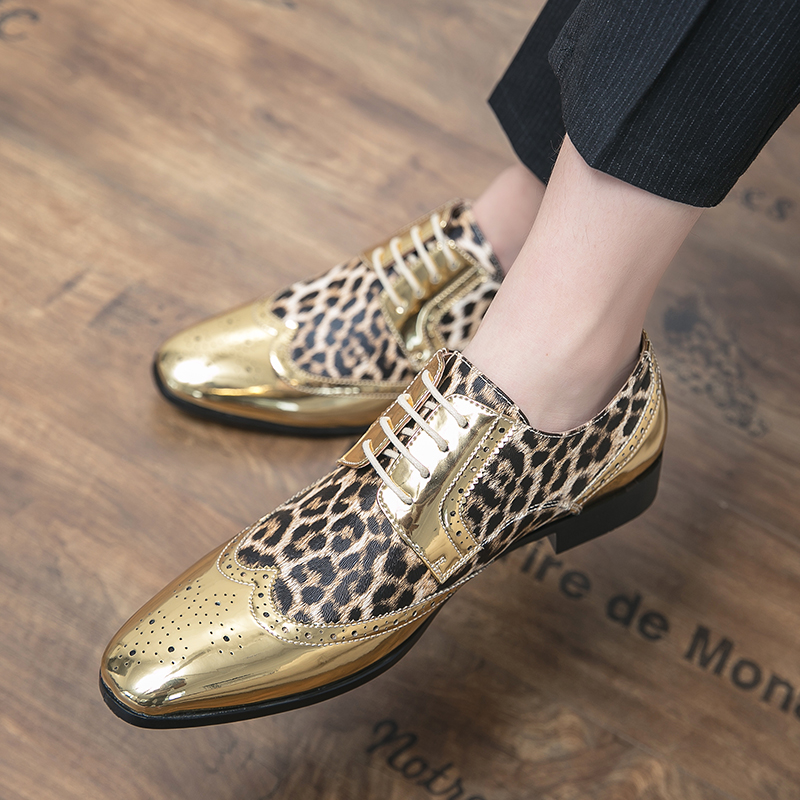 Bullock Leopard Print Loafers Men Casual Shoes Leather Gold Silver Classic Fashion Trend Pointed Youth British Daily Party Wedding Business Shoes Big Size 39-45
Bullock Leopard Print Loafers Men Casual Shoes Leather Gold Silver Classic Fashion Trend Pointed Youth British Daily Party Wedding Business Shoes Big Size 39-45