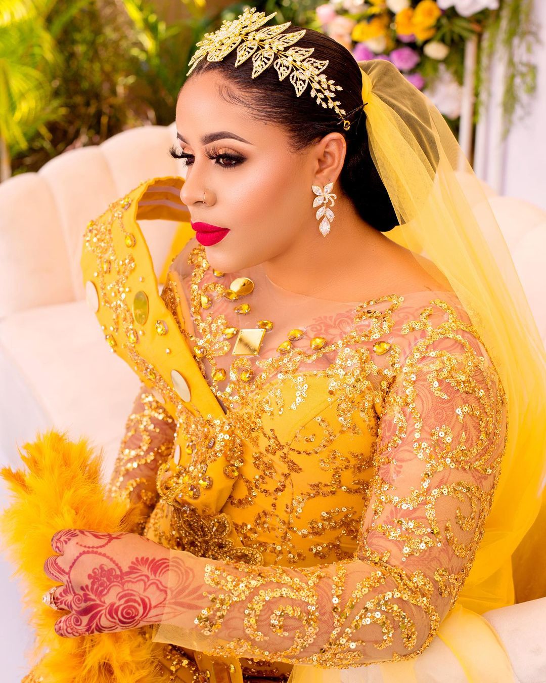 Arabic Aso Ebi Mermaid Yellow Prom Dresses Beaded Crystals Evening Formal Party Second Reception Birthday Engagement Gowns Dress ZJ6778