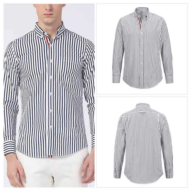 New Tb Thom Shirt Top Women Striped Closure Clothing Slim Casual Poplin Cotton Long Sleeve Fashion Woman Blouses 2022, Black and white
New Tb Thom Shirt Top Women Striped Closure Clothing Slim Casual Poplin Cotton Long Sleeve Fashion Woman Blouses 2022, Black and white
