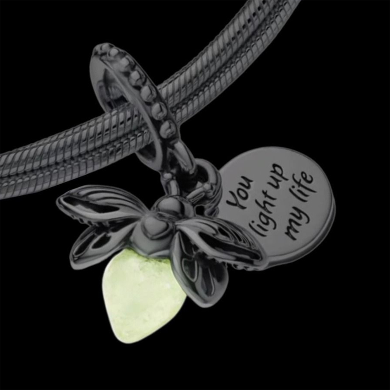 New Popular 925 Sterling Silver Charm Luminou Light Bulb Double Charm for Original Classic DIY Bracelet Ladie Jewelry Fashion Accessorie Gift 1