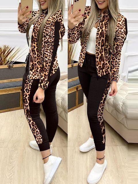 Women's Tracksuits Women Two Piece Set Outfits Autumn Women's Tracksuit Zipper Top And Pants Casual Sport Suit Winter 2 Piece Woman Set 2209