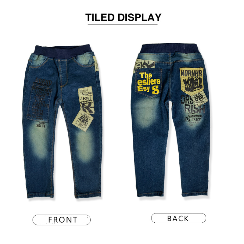 Jeans IENENS Boys Pants Child Denim Long Spring Autumn Clothes 4-11 Years Kids Casual Trousers Young Boy Stretch 220923