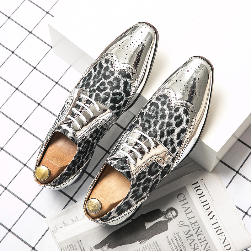 Bullock Leopard Print Loafers Men Casual Shoes Designer Leather Gold Silver Fashion Pointed Youth British Daily Party Wedding Business Shoes
Bullock Leopard Print Loafers Men Casual Shoes Designer Leather Gold Silver Fashion Pointed Youth British Daily Party Wedding Business Shoes