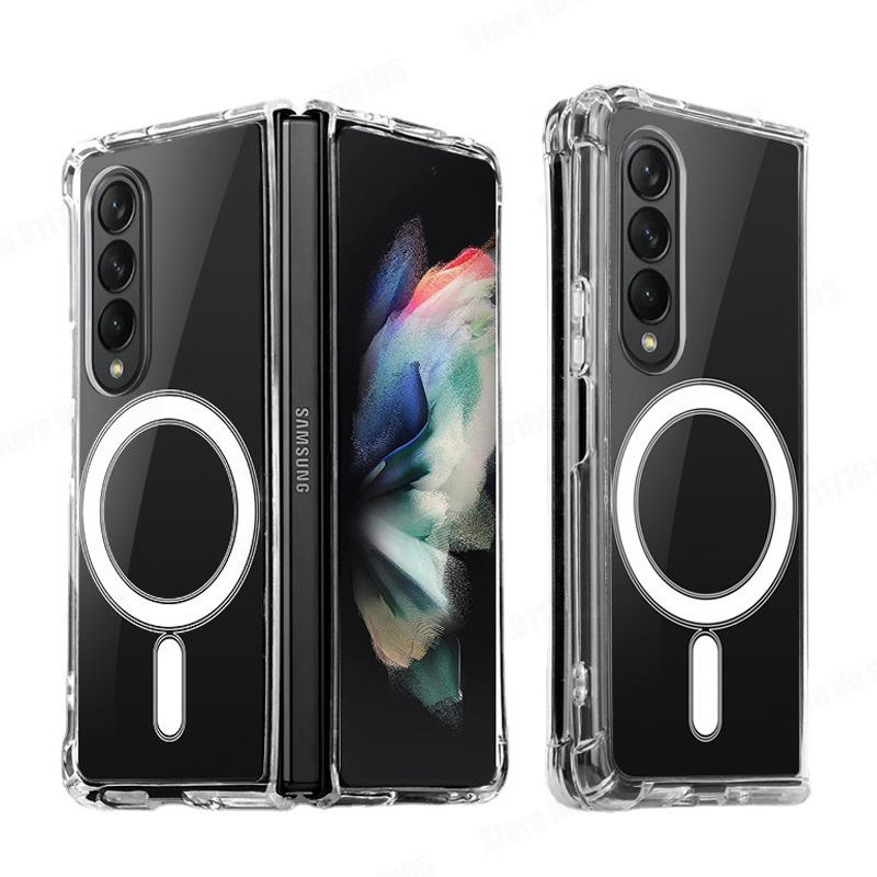 Magsafe Magnetic Clear Transparent Case For Samsung Galaxy Z Fold 4 3 Fold4 Fold3 5G Phone Case Front Back Protective Cover Hard PC Bumper Accessories, White
Magsafe Magnetic Clear Transparent Case For Samsung Galaxy Z Fold 4 3 Fold4 Fold3 5G Phone Case Front Back Protective Cover Hard PC Bumper Accessories, White