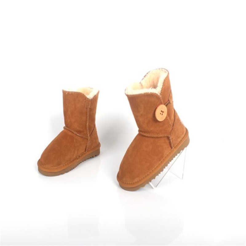 Boots Kids Snow Boot Leather Chelsea Boots Waterproof Children Sneakers Black Toddler Baby Girl Winter Shoe Boy Sneakers T220925
