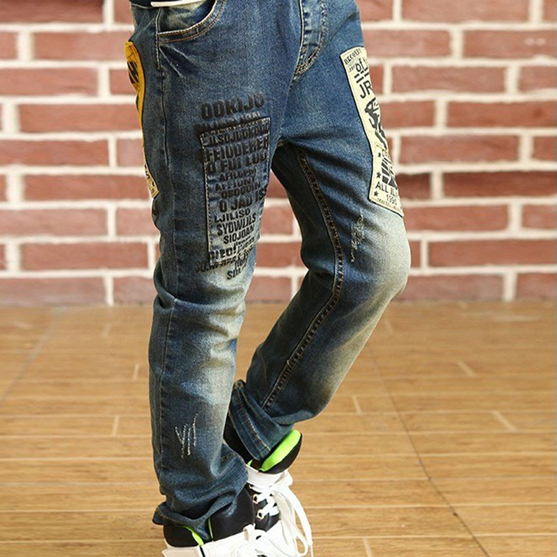 Jeans IENENS Boys Pants Child Denim Long Spring Autumn Clothes 4-11 Years Kids Casual Trousers Young Boy Stretch 220923