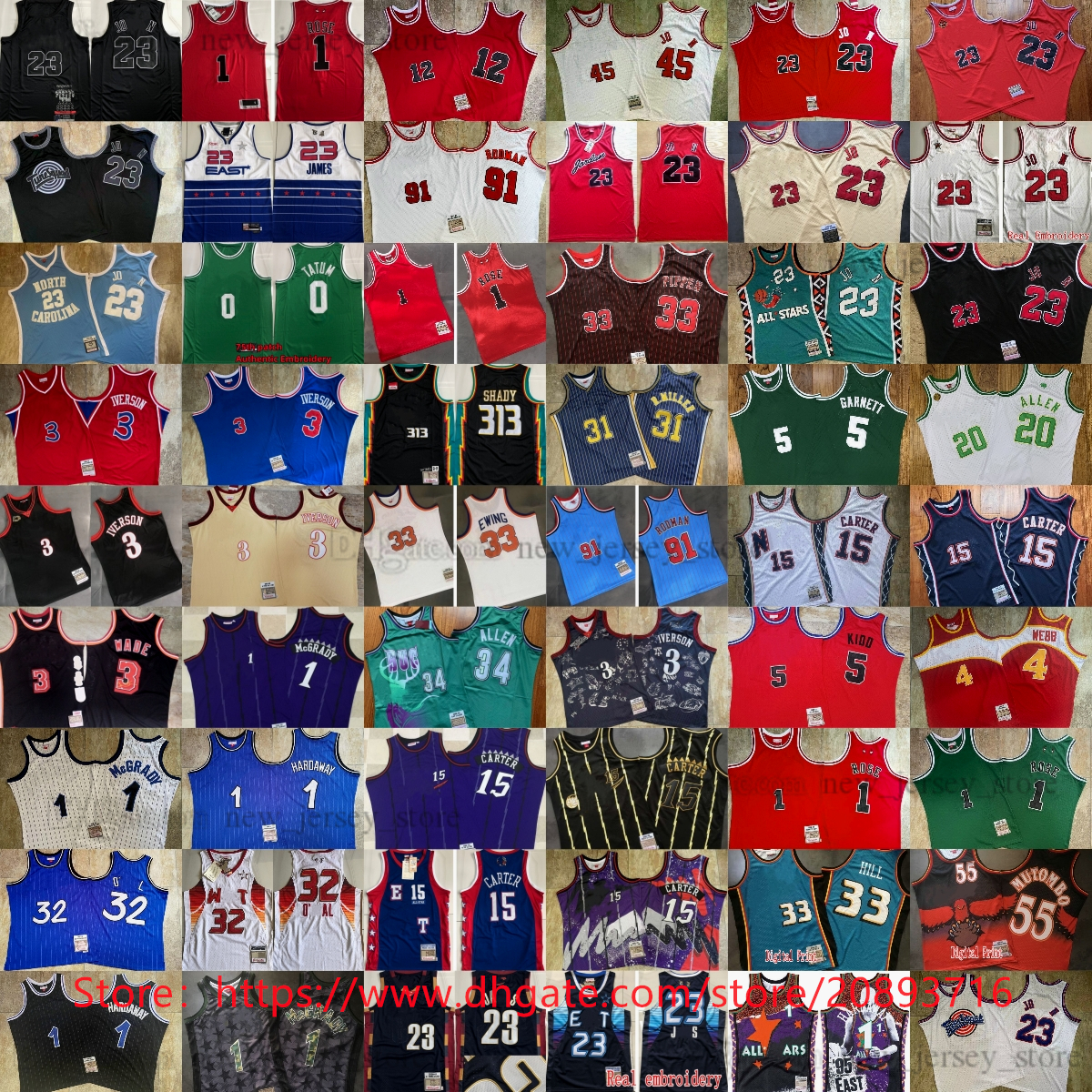 Mitchell and Ness Authentic Double Embroidered East Basketball Jerseys Derrick Rose Allen Iverson Kukoc Pippen Rodman Kevin Garnett Pierce McGrady Wade Hardaway, Authenticembroidered
Mitchell and Ness Authentic Double Embroidered East Basketball Jerseys Derrick Rose Allen Iverson Kukoc Pippen Rodman Kevin Garnett Pierce McGrady Wade Hardaway, Authenticembroidered