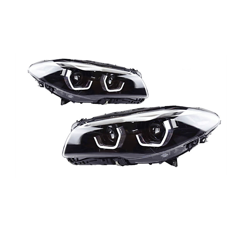 2 PCS Auto Car Head Light Parts For BMW F10 F18 528i 530i 535i M5 20 11-20 17 LED Lamps Headlight Replacement DRL Dual Projector Facelift