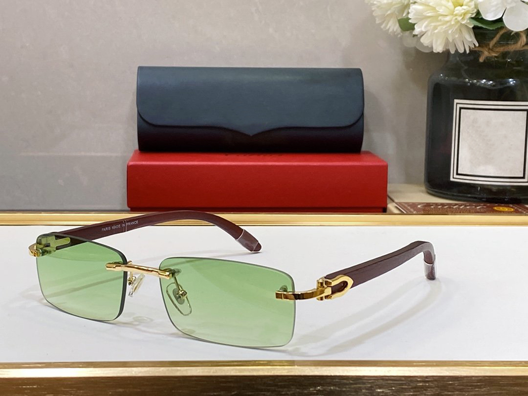 Mens Designer Sunglasses Women men womens C Decor Polarized Sunglass Carti UV4 Eyewear Luxury Brand Sun Glasses Gold Metal Frame Wood Polaroid Eyeglasses lunettes