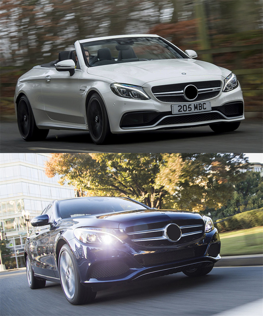 Car Head Lights Part For Benz W205 20 15-20 18 C300 C260 LED Turn Signal Daytime Lights Front Headlights High Beam