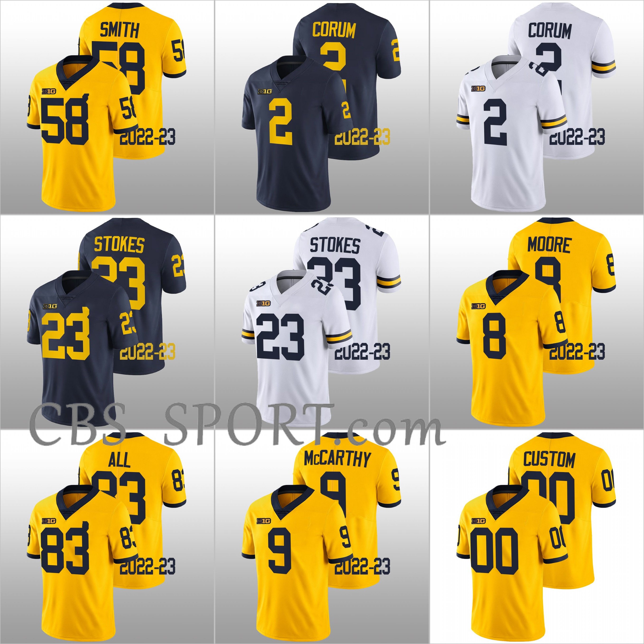 Michigan Wolverines 9 J.J. McCarthy Limited NCAA Jersey Daylen Baldwin Hassan Haskins Roman Wilson Ronnie Bell Dylan McCaffrey Men Women Youth White Navy Yellow, Select 2+big patch
Michigan Wolverines 9 J.J. McCarthy Limited NCAA Jersey Daylen Baldwin Hassan Haskins Roman Wilson Ronnie Bell Dylan McCaffrey Men Women Youth White Navy Yellow, Select 2+big patch