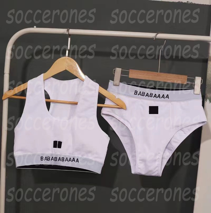 Letters Womens Swimwear Vintage High Waist Split Swimsuit Beach Bra Briefs White Black Bathing Suits