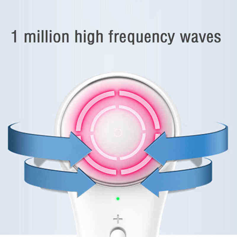 Ultrasonic Skin Scrubber Pore Cleaner Kit Facial Ion Shovel Deep Face Cleaning Sonic Peeling Device Blackhead Remover 220516