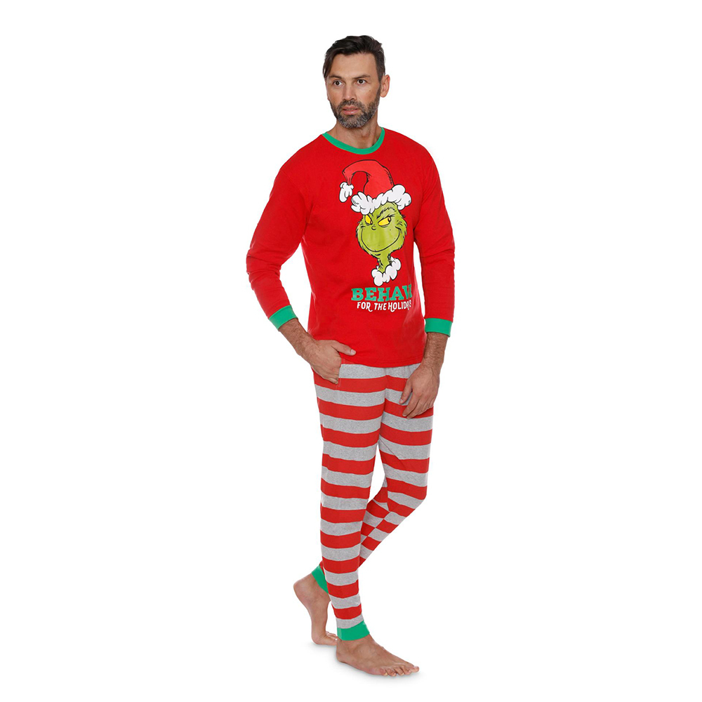 Family Matching Outfits Family Christmas Pajamas Mother Daughter Fanther Son Matching Family Outfits Children Red Striped Monster Sleepwear Set 220922