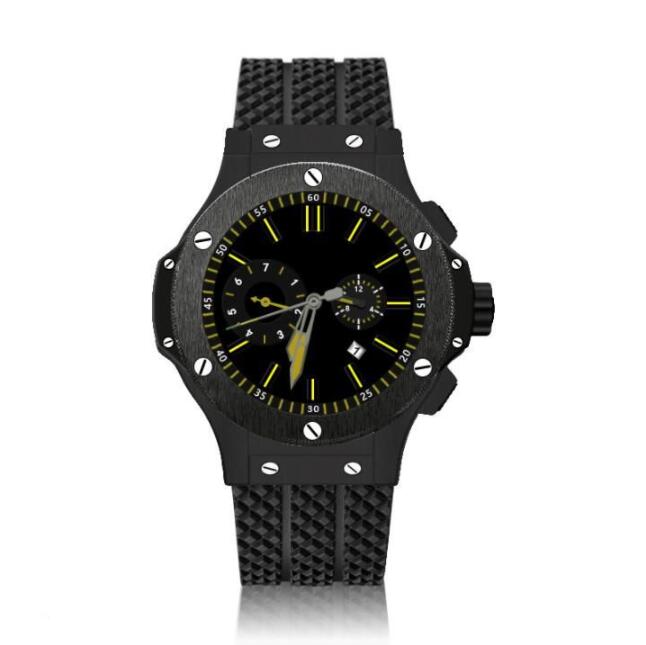 AAA men's luxury automatic mechanical machinery watch brand BIG black stainless steel case rubber strap six-hand multi-function dial BANG wristwatches, Packing box
AAA men's luxury automatic mechanical machinery watch brand BIG black stainless steel case rubber strap six-hand multi-function dial BANG wristwatches, Packing box