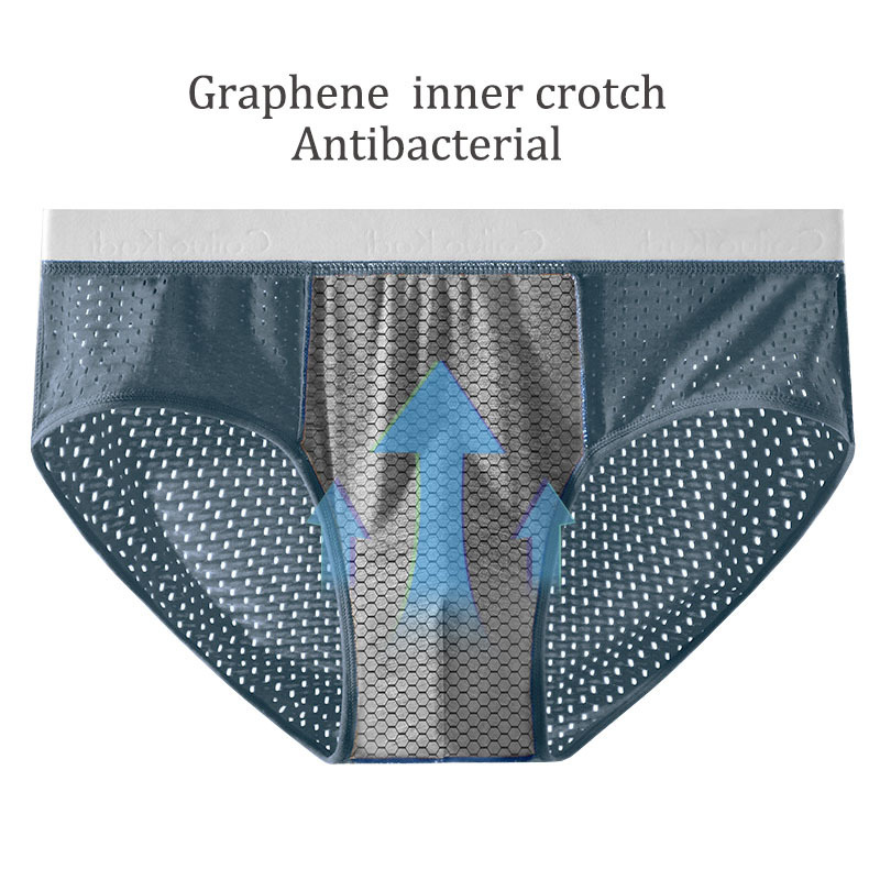 Underpants 5PCSLot Mesh Hole Graphene men brief s briefs underwear sexy 's man 220924