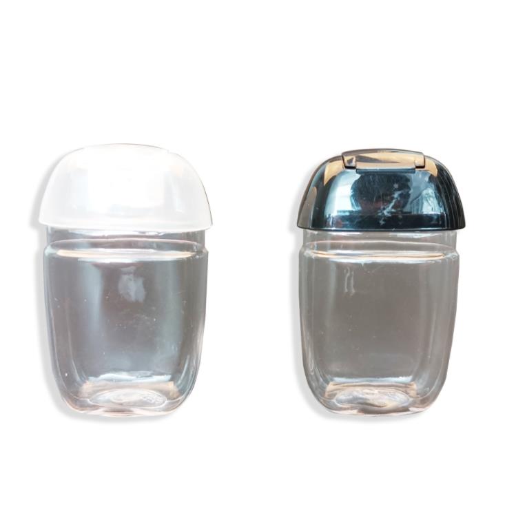 30ml hand sanitizer bottle PET plastic half round flip cap bottle children's carry hand-sanitizer bottles SN4899