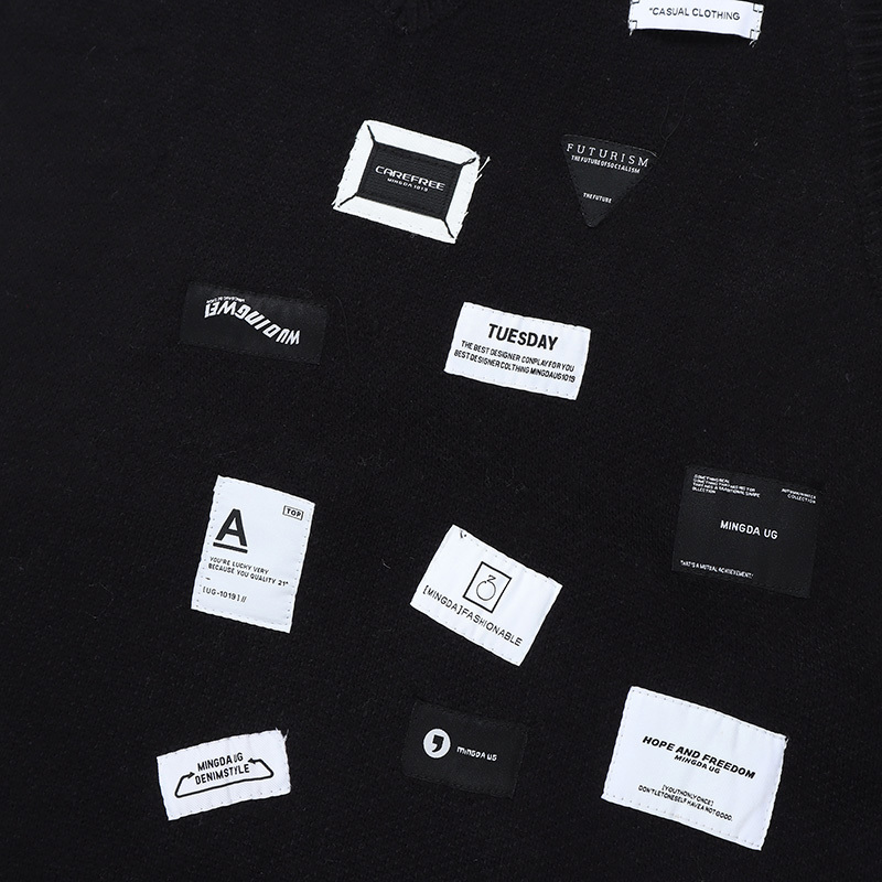 Men's Sweaters Harajuku Vintage Knit Sweater Vest Men's Oversized Thick Sweater Back Heartbeat Pullover Grandpa Ugly Sweater Women's Ae