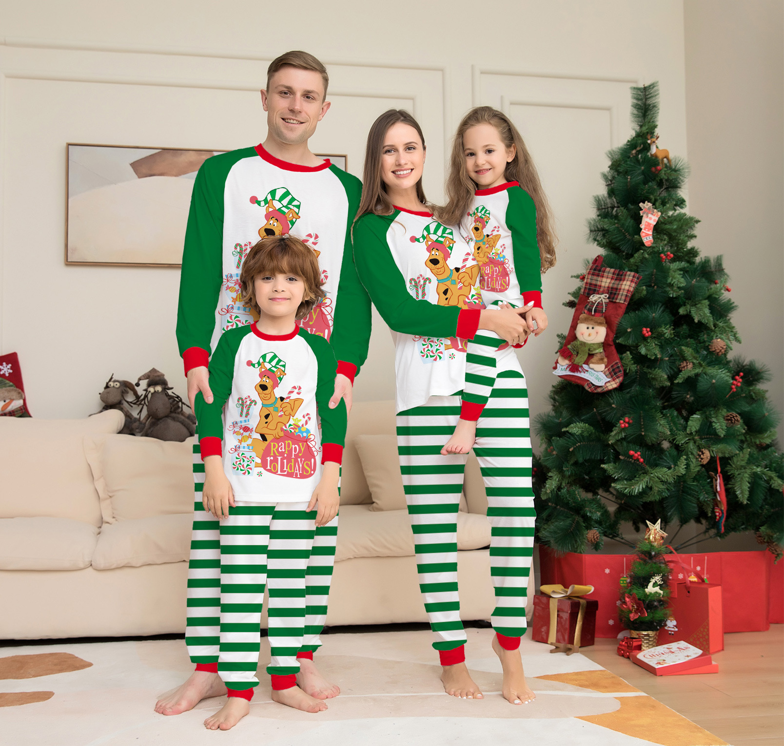 Family Matching Outfits Christmas Pajamas Family Xmas Fashion Print Quality Family Matching Outfits Holiday Baby Clothes Home Parent Child Sets 220922