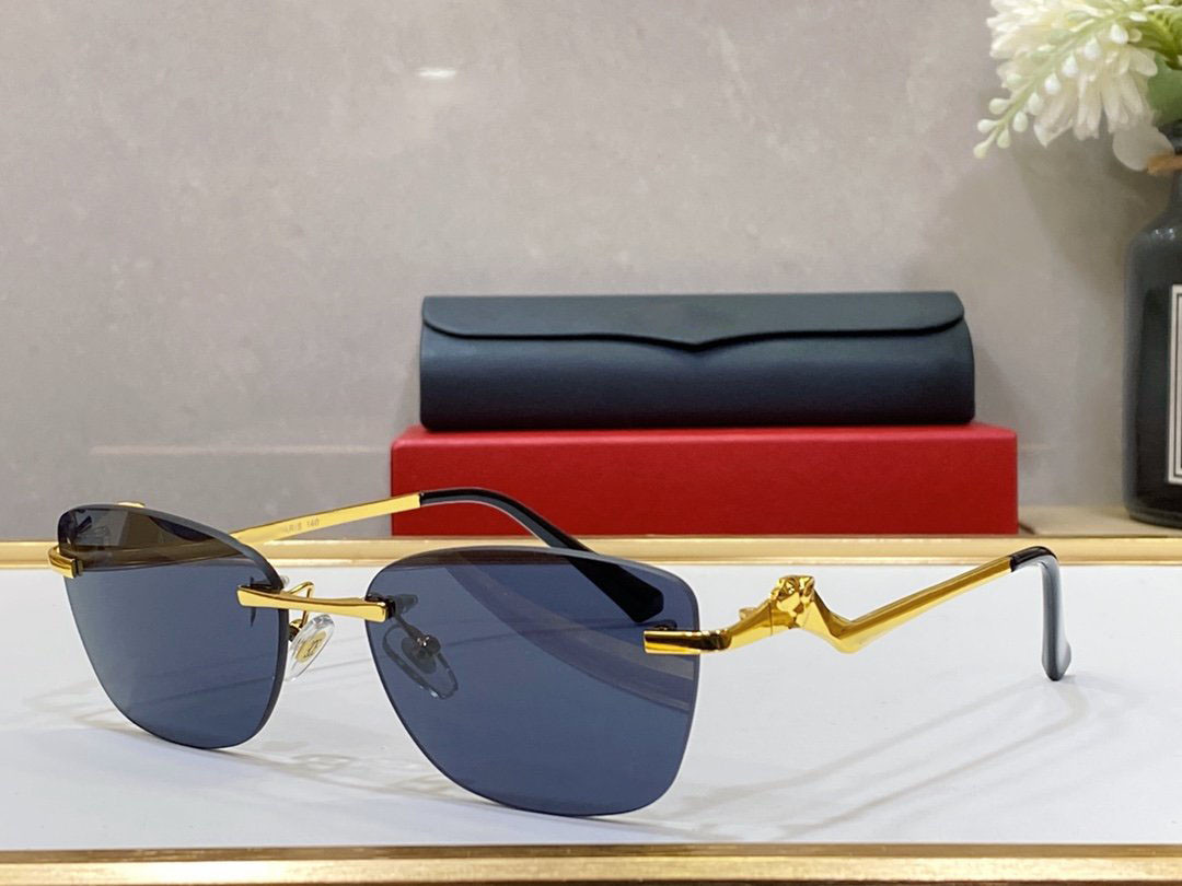 Acetate Sunglasses Designer Woman Mens Gold Retro Texture Mirror Unique Frames Gold Sun Glasses Rimless Screwdriver Summer Beach Eyeglasses with Black Box