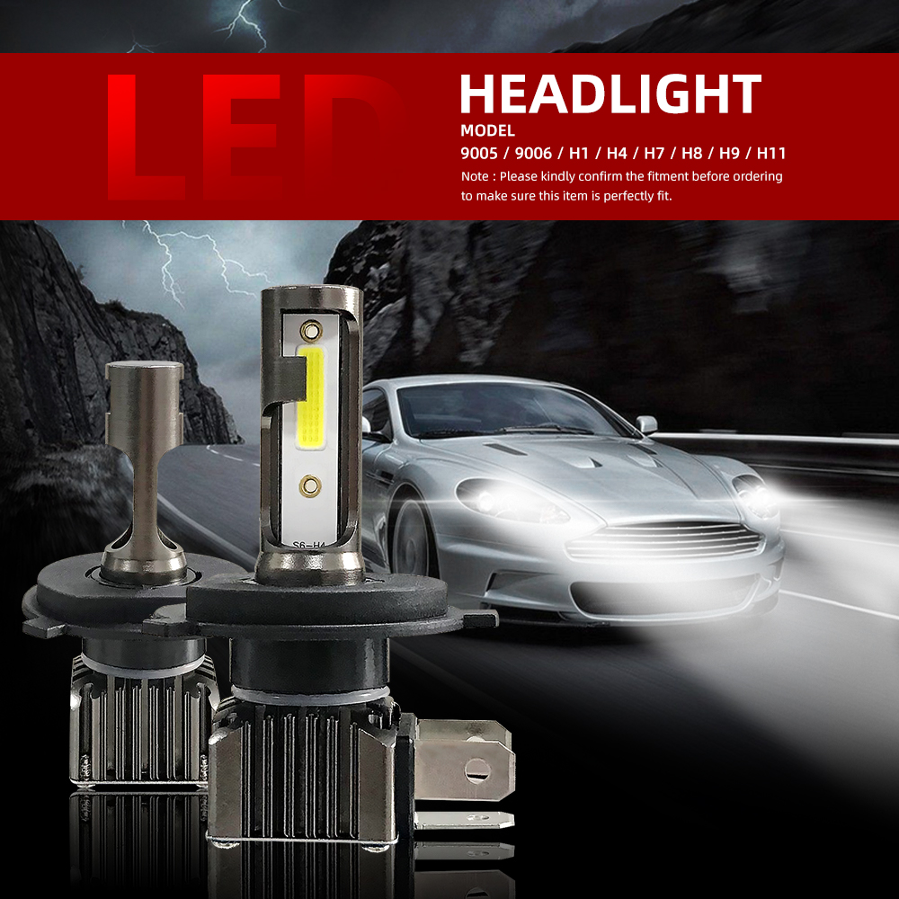 12000LM 6500K 12V H1 H4 H7 H11 9005 HB3 9006 HB4 LED Car Headlight Bulbs Auto Lights for Motorcycle